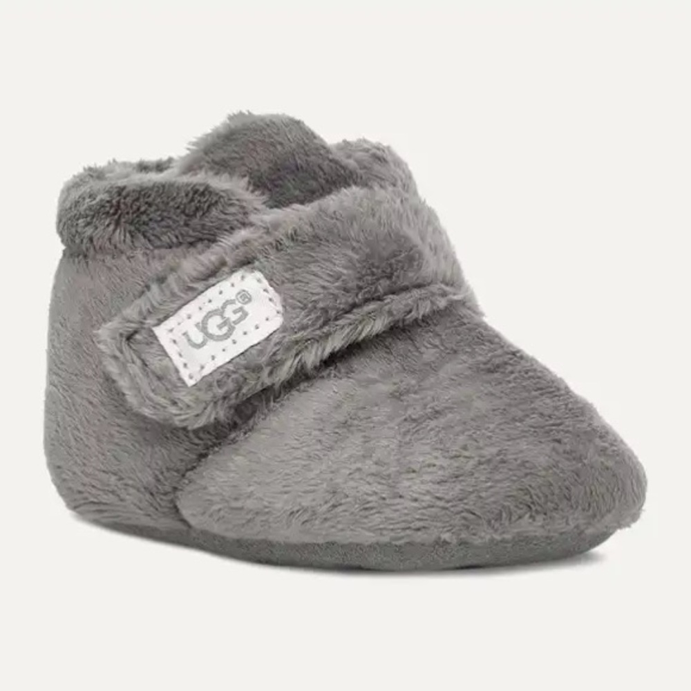 UGG Plush Gray Infant Booties